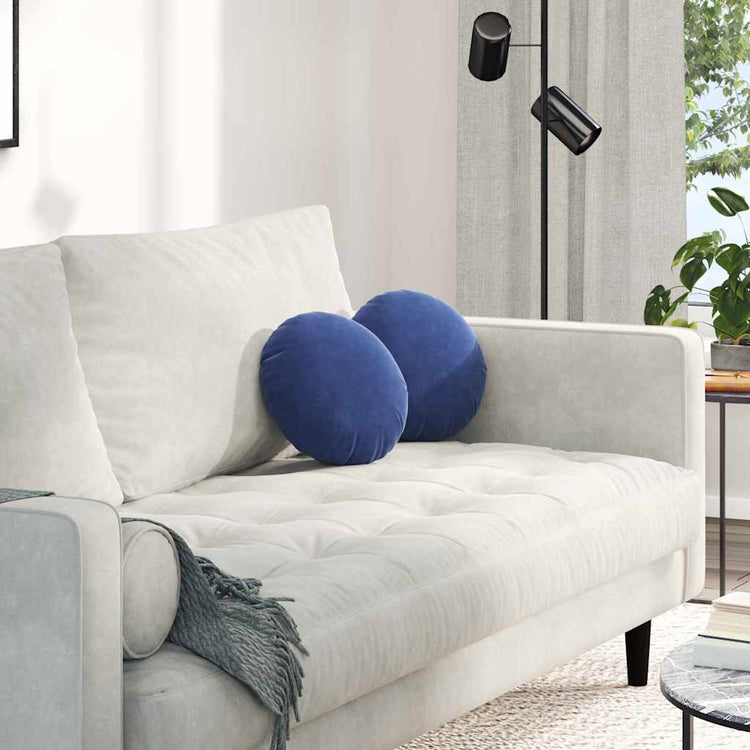 Vidaxx coussins de siège 2 pièces bleu police ø 40 x 13 cm velours
