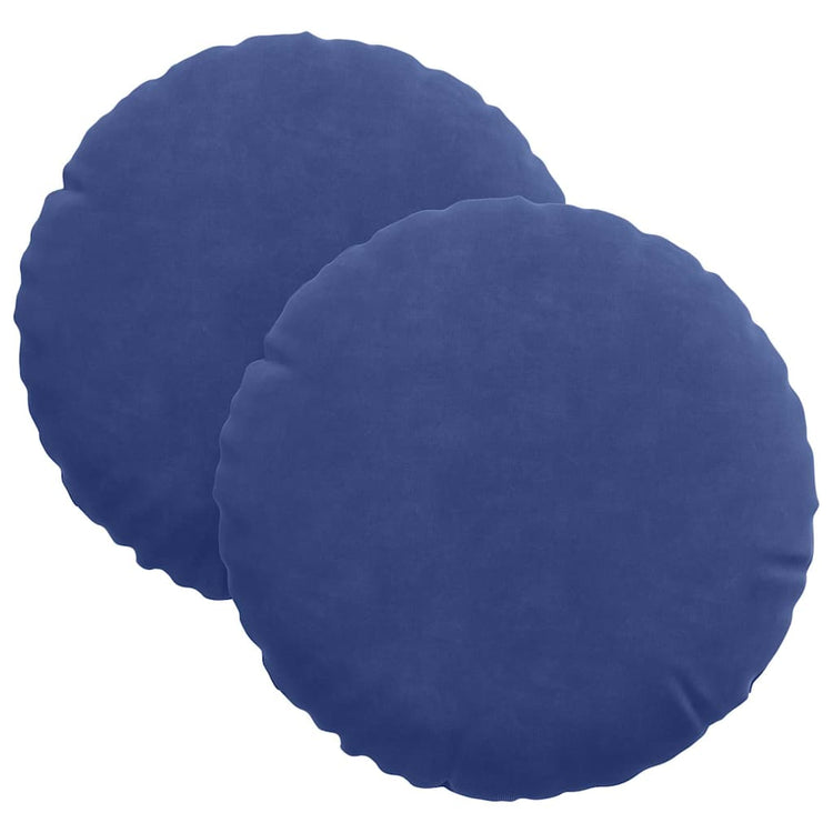 Vidaxx coussins de siège 2 pièces bleu police ø 40 x 13 cm velours