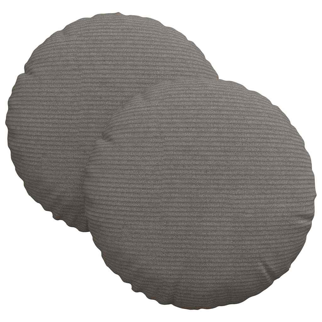 Vidaxx coussins d'assise 2 pièces tissu corde gris clair ø 30 x 13 cm