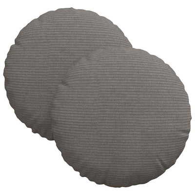 Vidaxx coussins d'assise 2 pièces tissu corde gris clair ø 30 x 13 cm