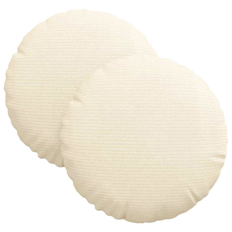 Vidaxx coussins d'assise 2 pcs crème ø 30 cm tissu coton
