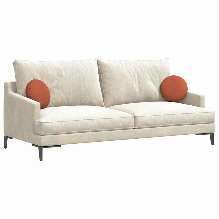 VidaXL coussins d'assise 2 pcs rouge-orange ø 30 cm tissu en coton