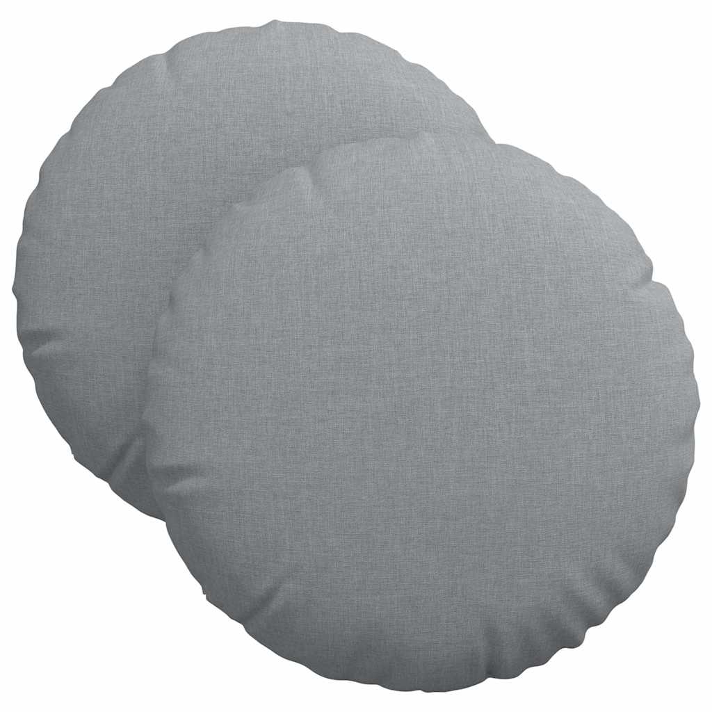Vidaxx coussins d'assise 2 pcs tissu gris clair ø40 x 13 cm