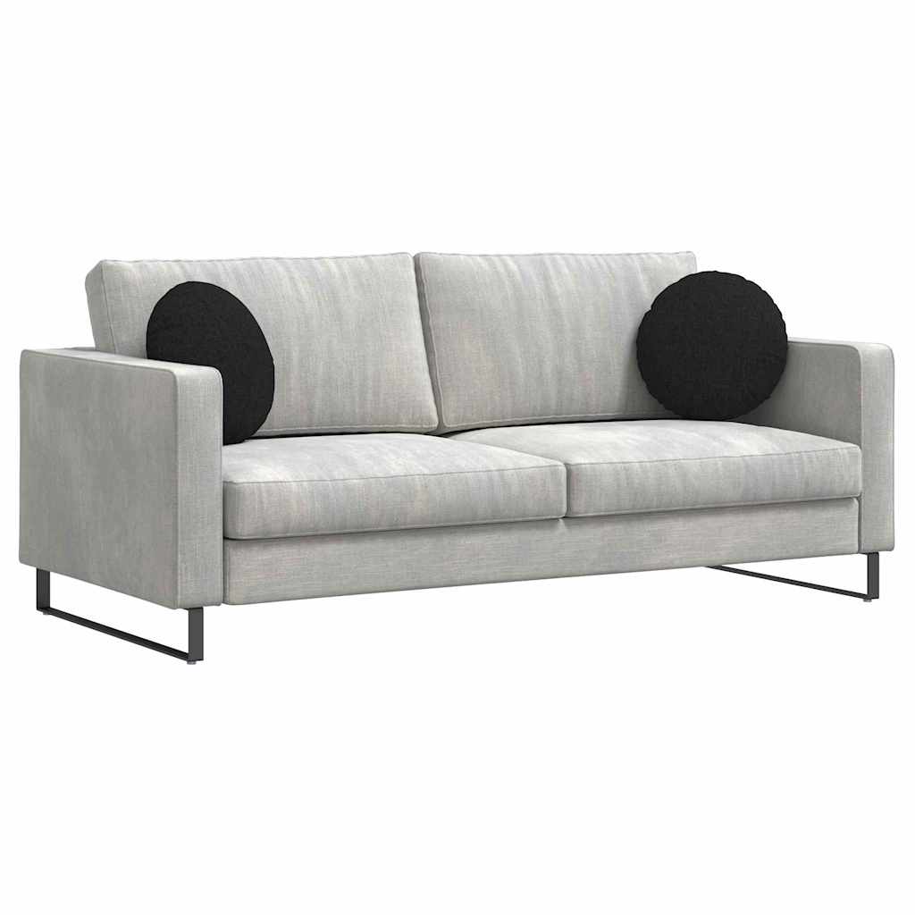 Vidaxx coussins d'assise 2 pcs noir ø40 x 13 cm tissu