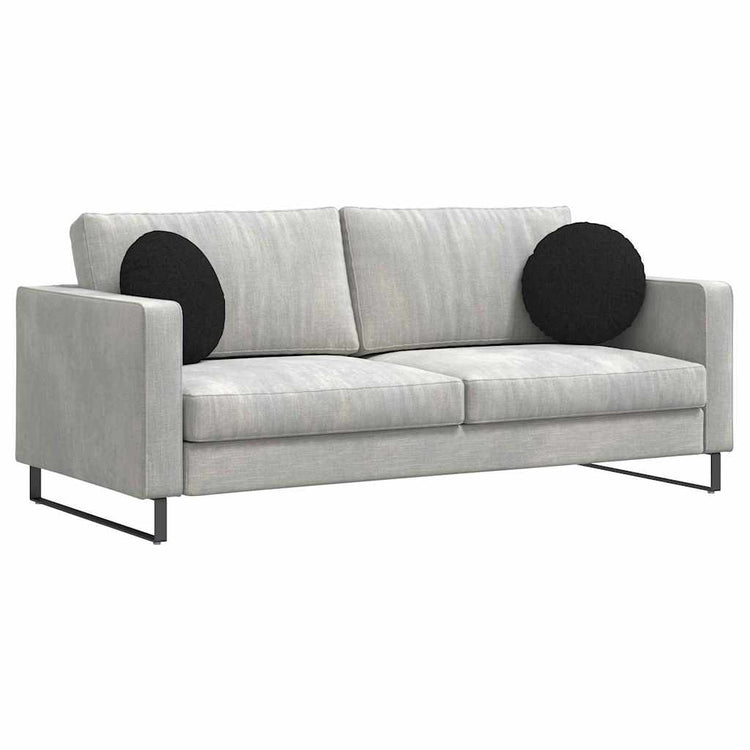 Vidaxx coussins d'assise 2 pcs noir ø40 x 13 cm tissu