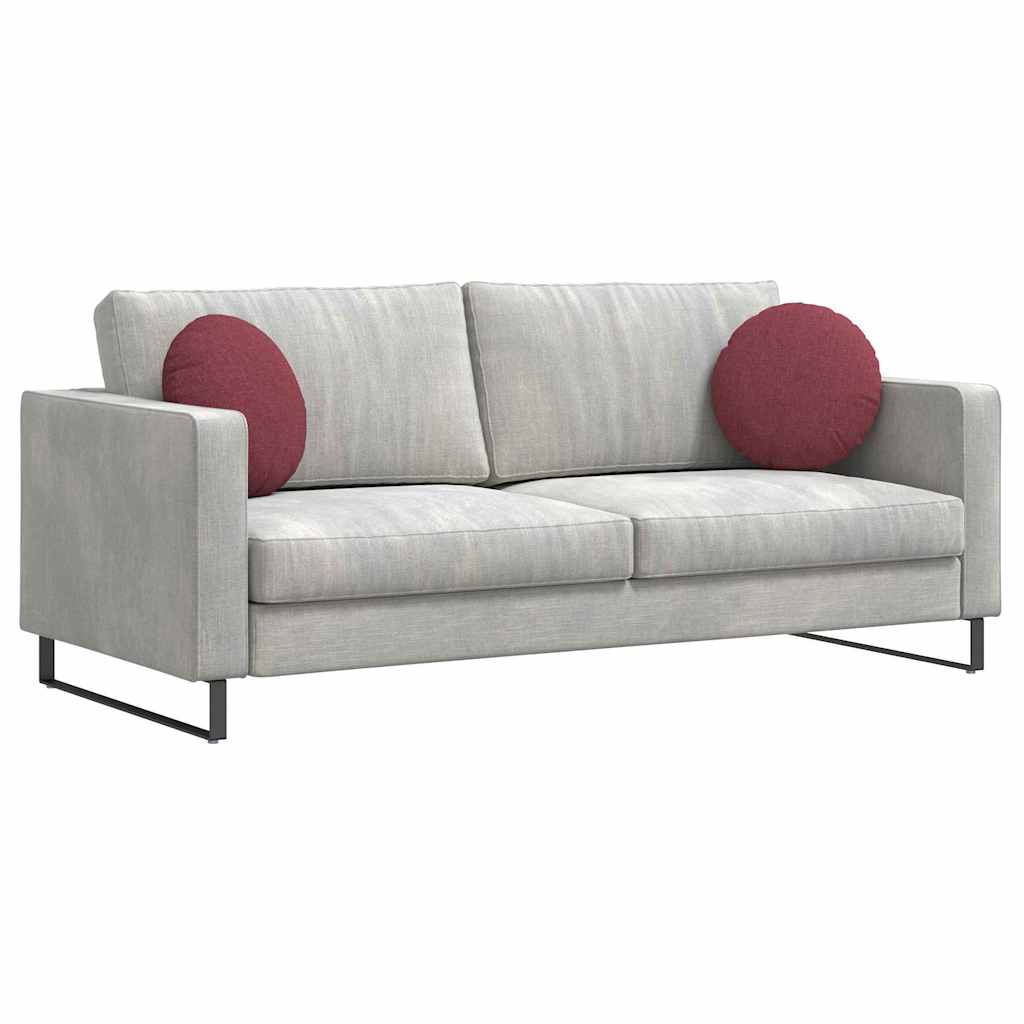 Vidaxx coussins d'assise 2 pcs rouge vin ø40 x 13 cm tissu