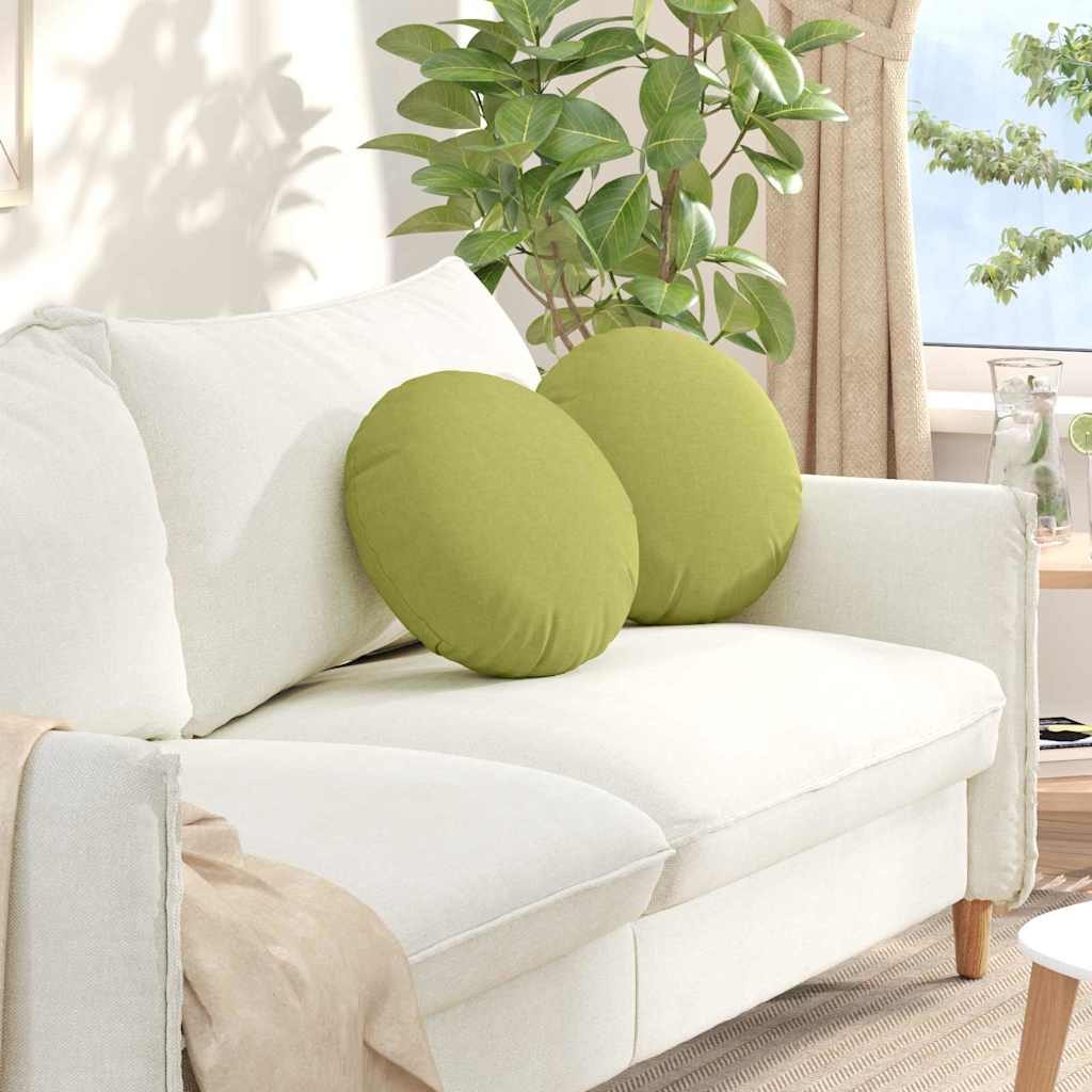 Vidaxx coussins d'assise 2 pcs tissu vert clair ø40 x 13 cm
