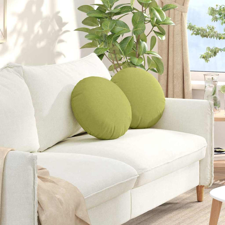 Vidaxx coussins d'assise 2 pcs tissu vert clair ø40 x 13 cm