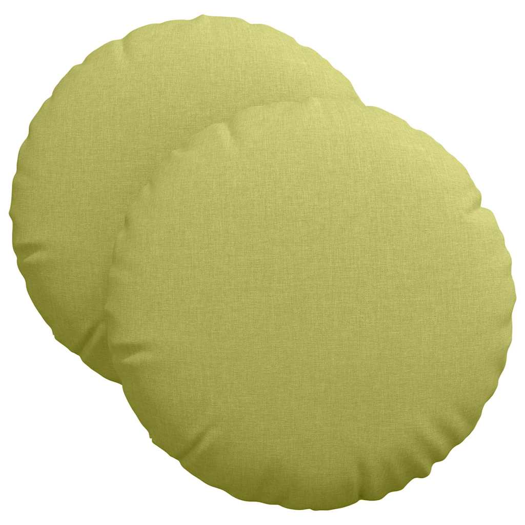 Vidaxx coussins d'assise 2 pcs tissu vert clair ø40 x 13 cm