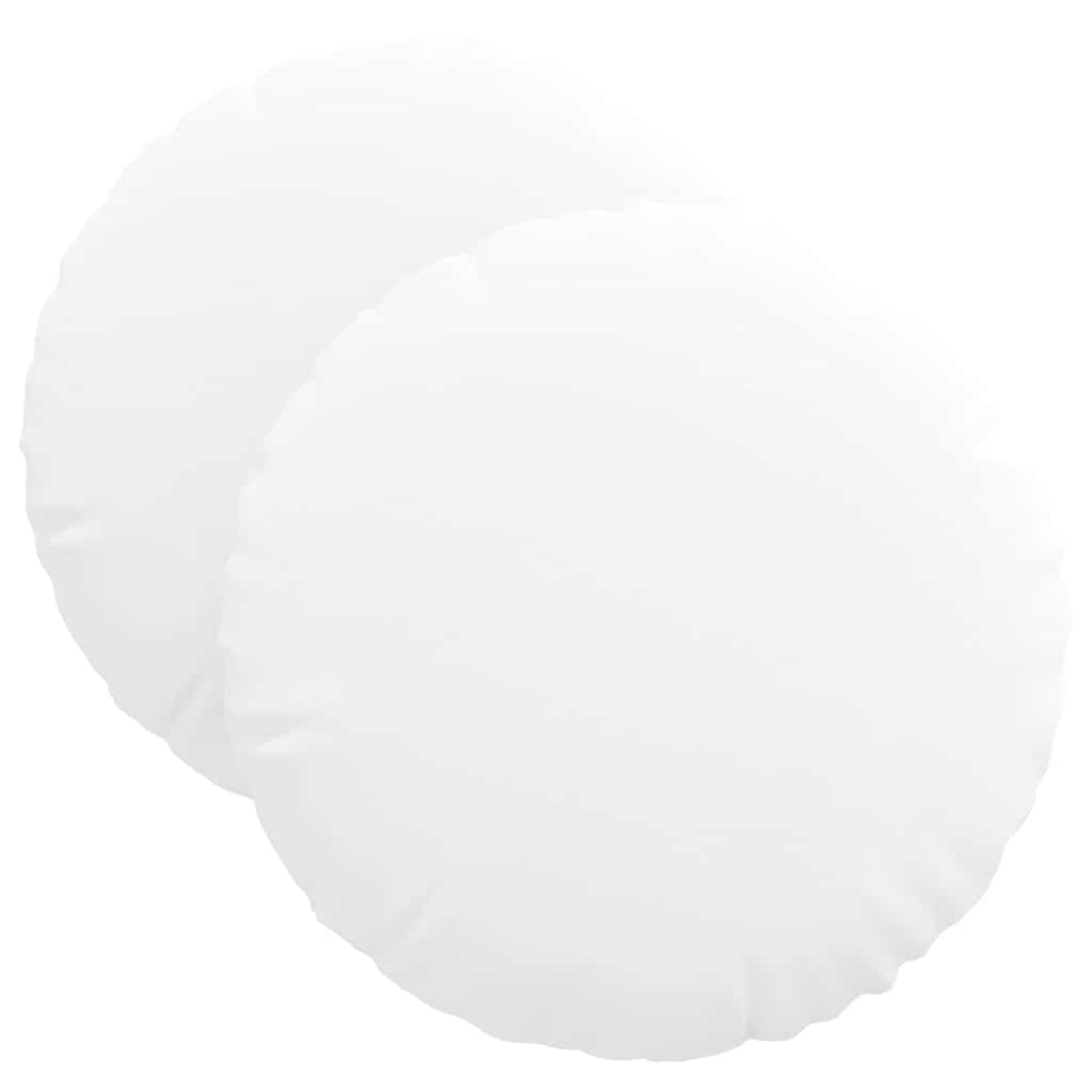 Vidaxx coussins d'assise 2 pcs blanc ø40 x 13 cm tissu