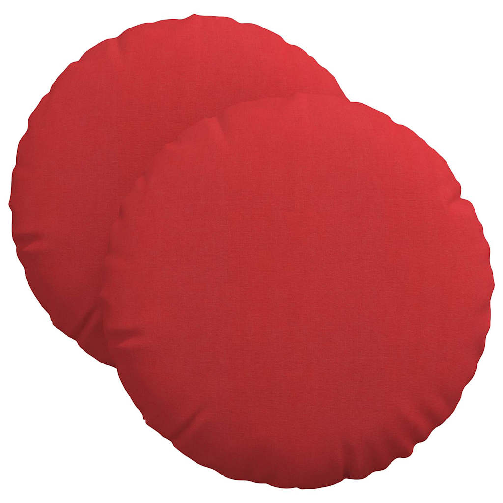 Vidaxx coussins d'assise 2 pcs rouge ø40 x 13 cm tissu