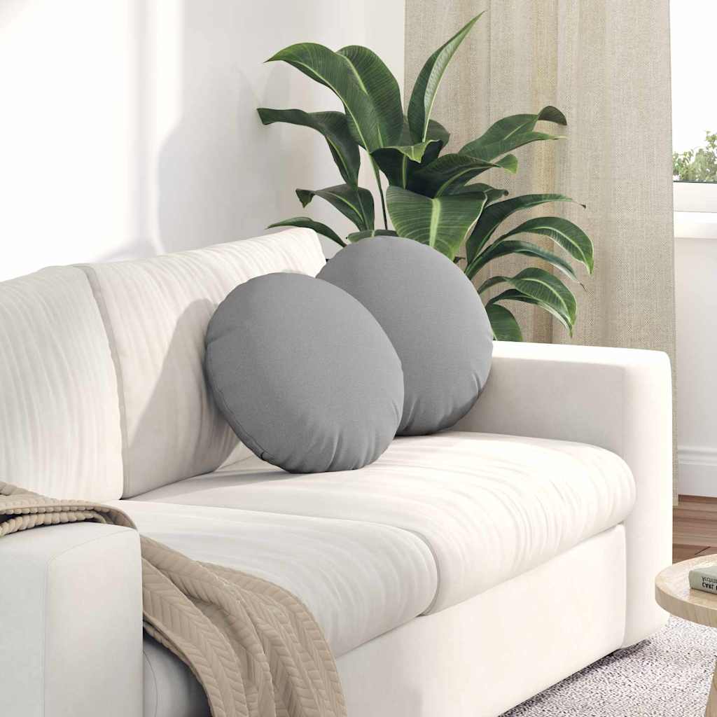 VidaXL coussins de siège 2 pcs gris nuage ø40 x 13 cm tissu