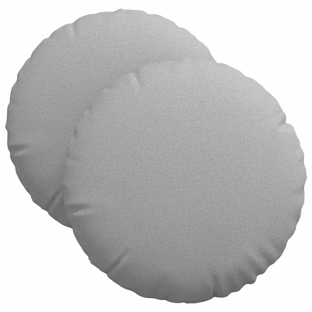 VidaXL coussins de siège 2 pcs gris nuage ø40 x 13 cm tissu