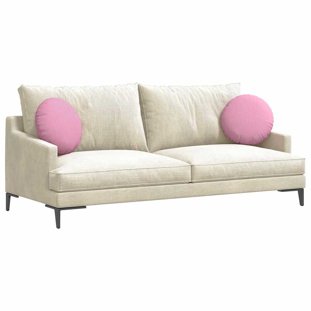 VidaXL coussins de siège 2 pcs rose ø40 x 13 cm tissu