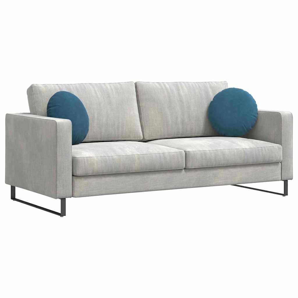 Vidaxx coussins d'assise 2 pièces bleu ø 40 x 13 cm velours
