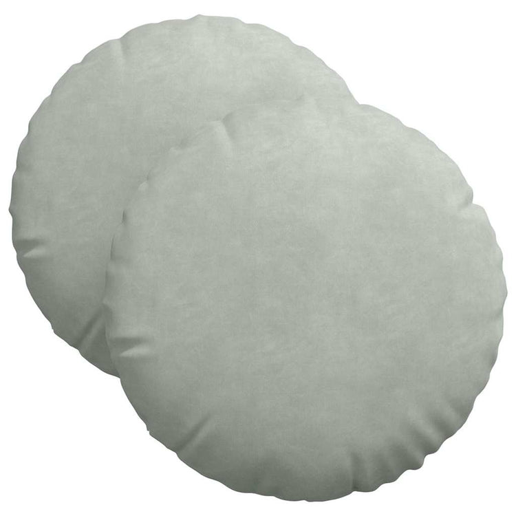 Vidaxx coussins d'assise 2 pièces gris clair ø 40 x 13 cm velours