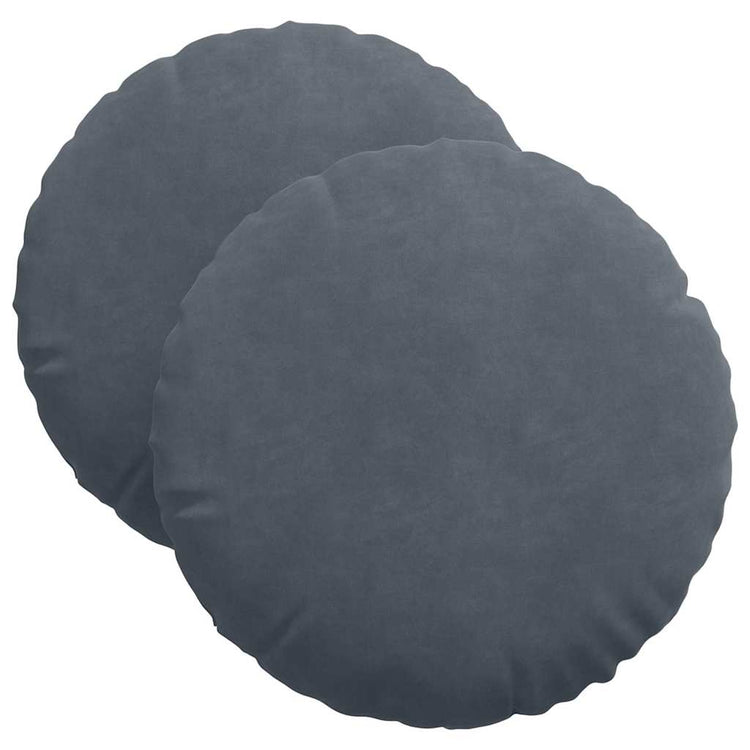 Vidaxx coussins d'assise 2 pièces gris foncé ø 40 x 13 cm velours