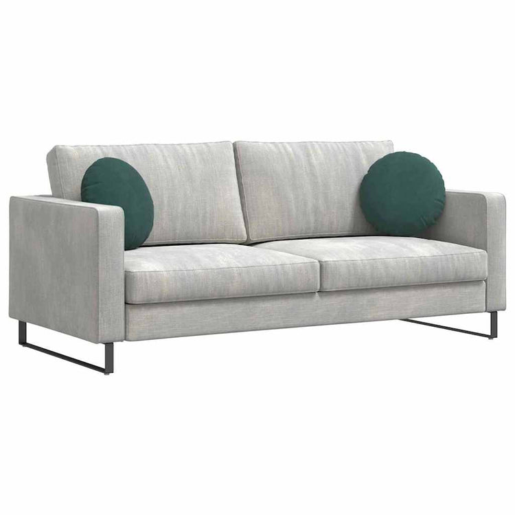 Vidaxx coussins d'assise 2 pièces vert foncé ø 40 x 13 cm velours