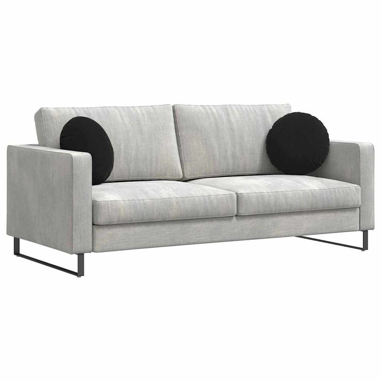 Vidaxx coussins d'assise 2 pièces noir ø 40 x 13 cm velours