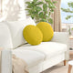 Vidaxx coussins d'assise 2 pièces jaune ø 40 x 13 cm velours