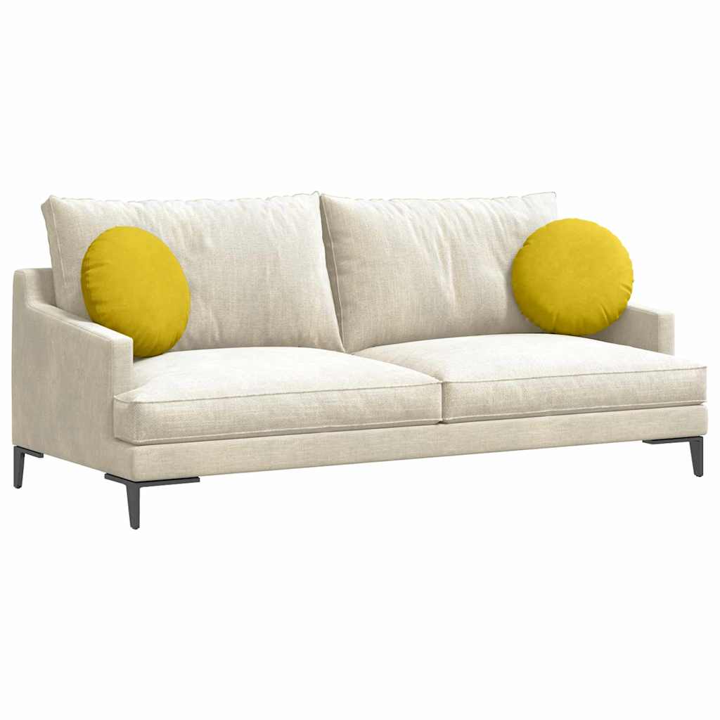 Vidaxx coussins d'assise 2 pièces jaune ø 40 x 13 cm velours
