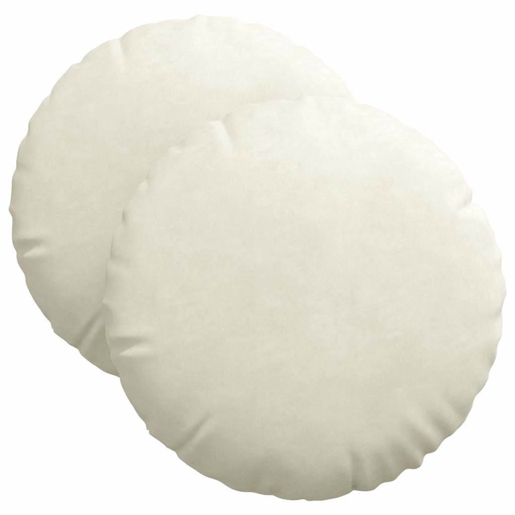 Vidaxx coussins d'assise 2 pièces crème ø 40 x 13 cm velours