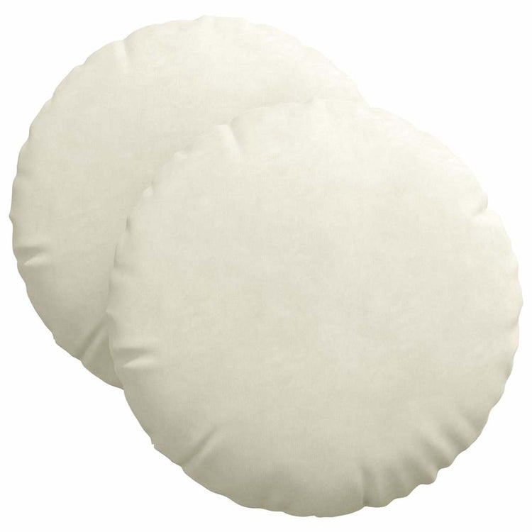 Vidaxx coussins d'assise 2 pièces crème ø 40 x 13 cm velours