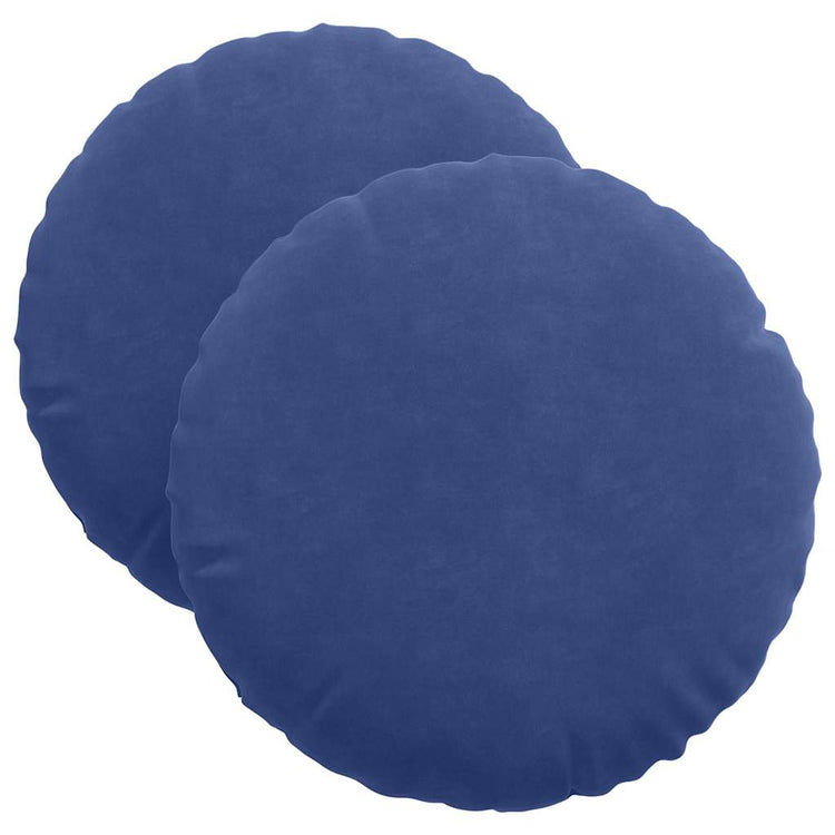 Vidaxx coussins de siège 2 pièces bleu police ø 40 x 13 cm velours