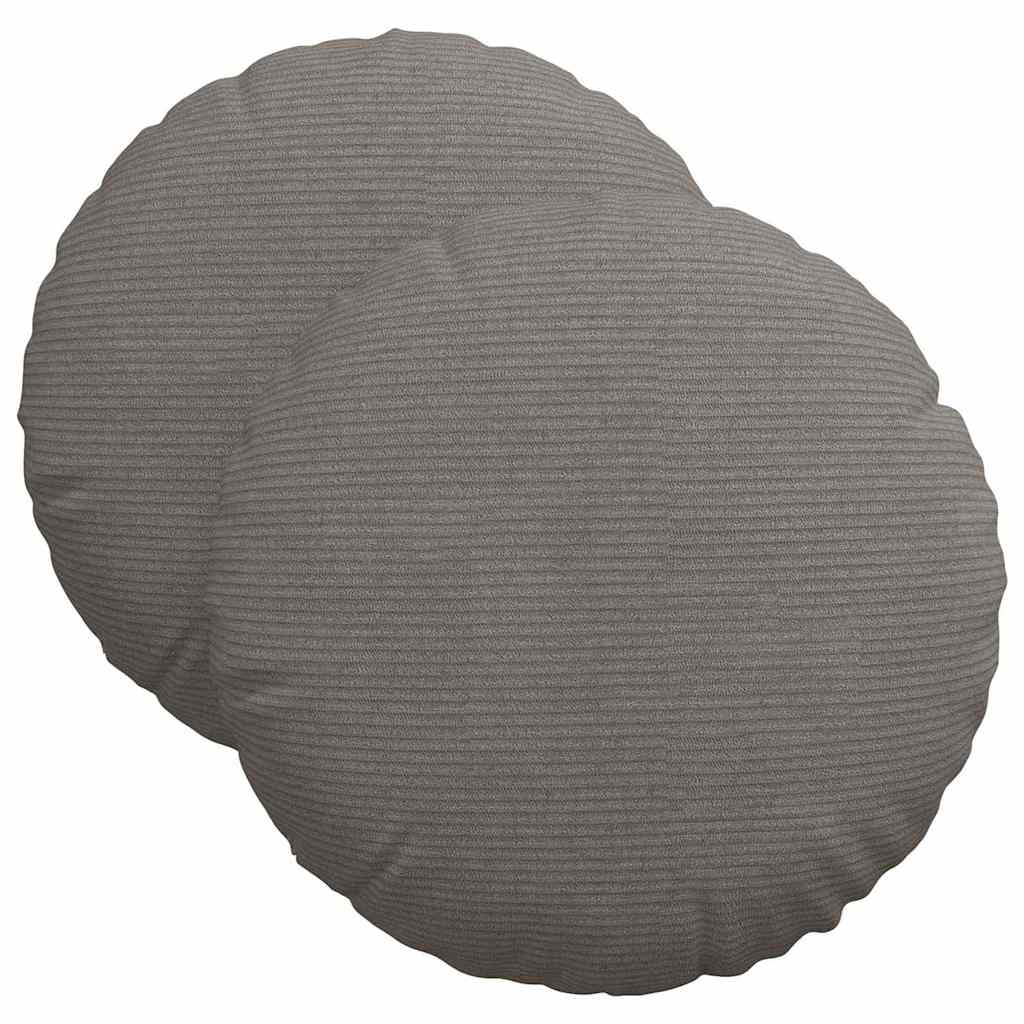 VidaXL coussins d'assise 2 pcs gris clair ø 40 cm tissu en coton
