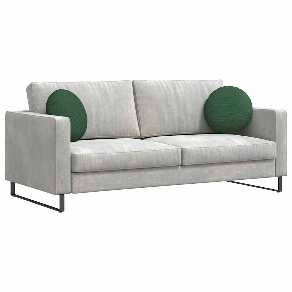 VidaXL coussins d'assise 2 pcs tissu coton vert foncé ø 40 cm