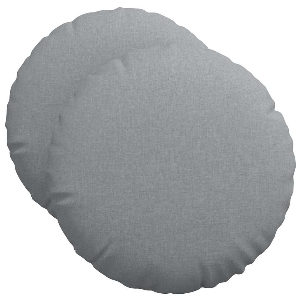 Vidaxx coussins d'assise 2 pcs tissu gris clair ø50 x 19 cm