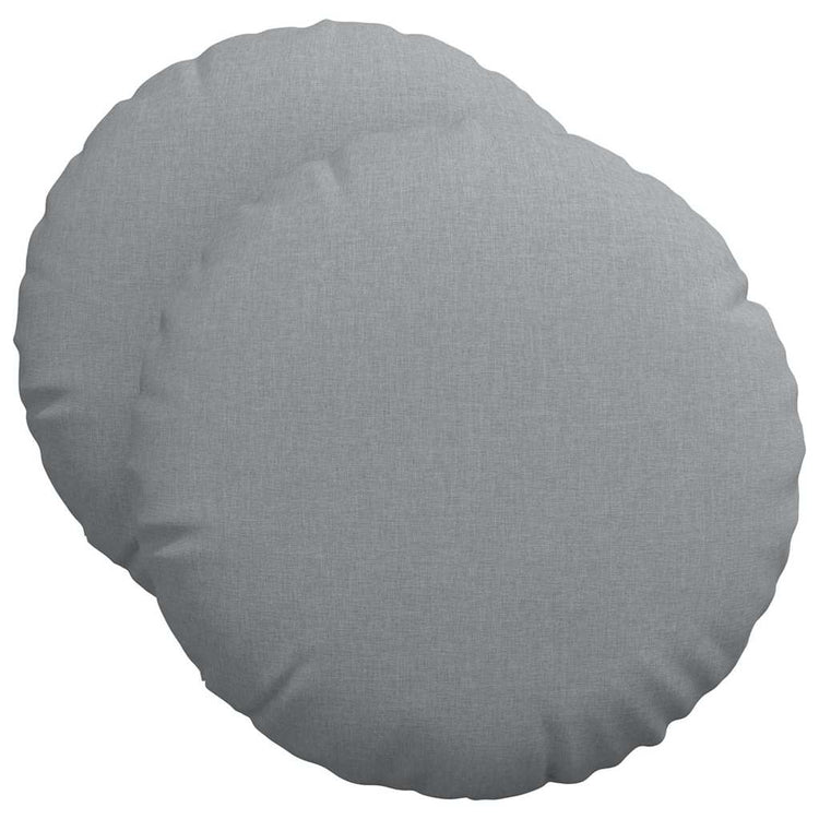 Vidaxx coussins d'assise 2 pcs tissu gris clair ø50 x 19 cm