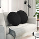 Vidaxx coussins d'assise 2 pcs noir ø50 x 19 cm tissu