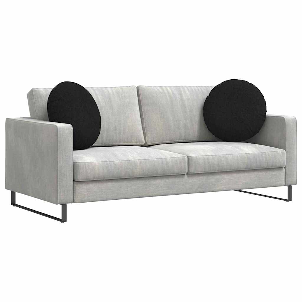 Vidaxx coussins d'assise 2 pcs noir ø50 x 19 cm tissu