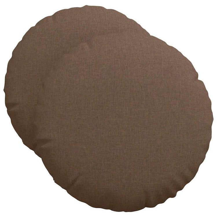 Vidaxx coussins d'assise 2 pcs marron ø50 x 19 cm tissu