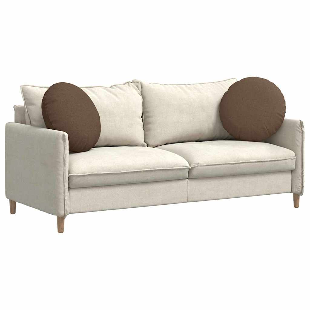 Vidaxx coussins d'assise 2 pcs marron ø50 x 19 cm tissu