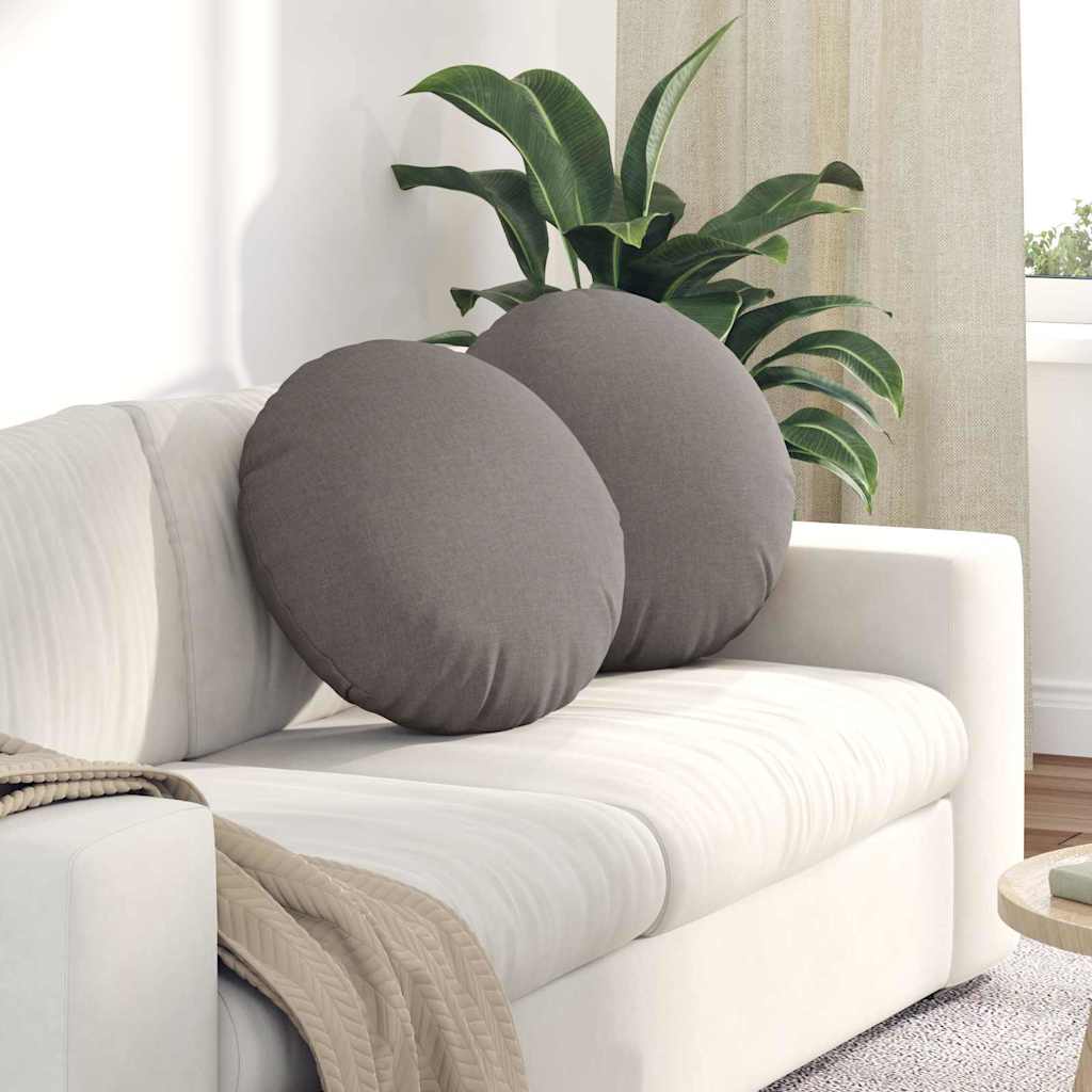 Vidaxx coussins d'assise 2 pcs tissu taupe ø50 x 19 cm