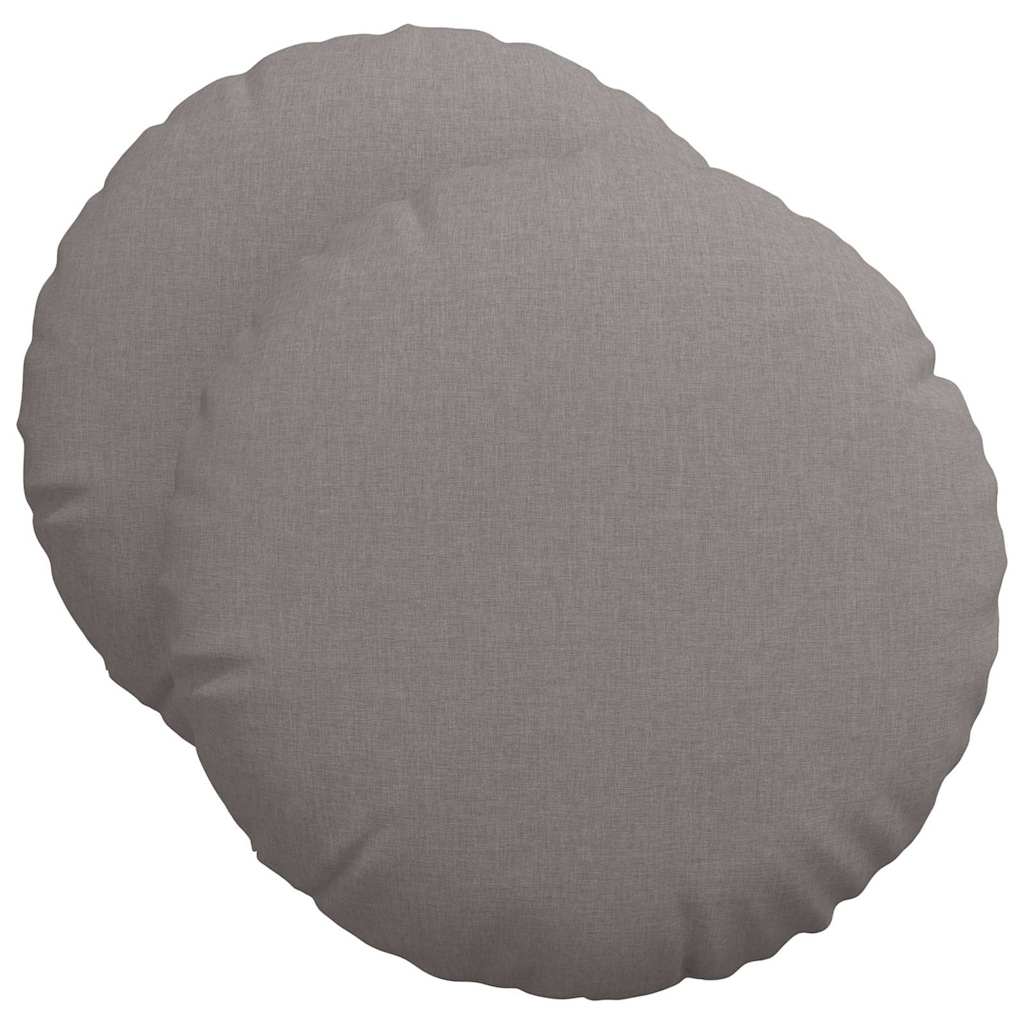Vidaxx coussins d'assise 2 pcs tissu taupe ø50 x 19 cm