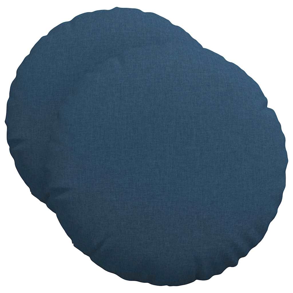 Vidaxx coussins d'assise 2 pcs bleu ø50 x 19 cm tissu