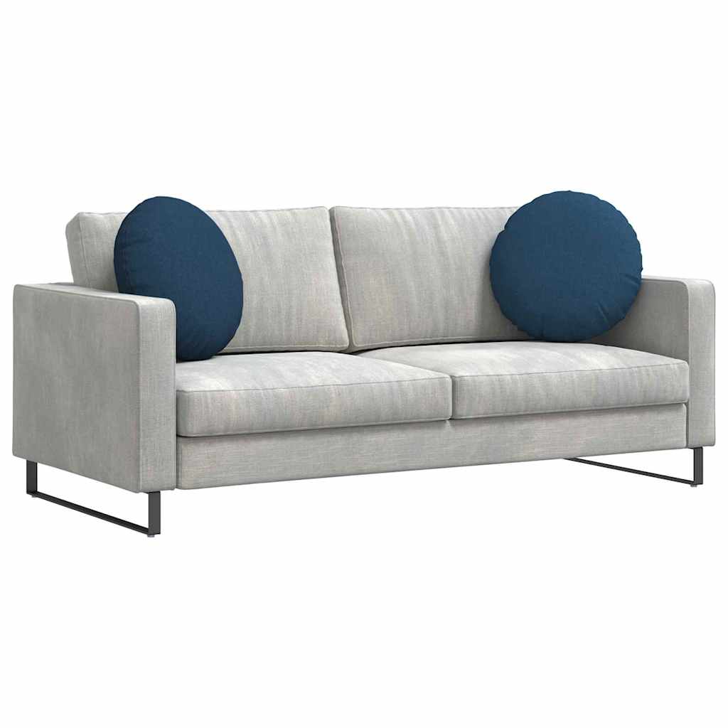 Vidaxx coussins d'assise 2 pcs bleu ø50 x 19 cm tissu