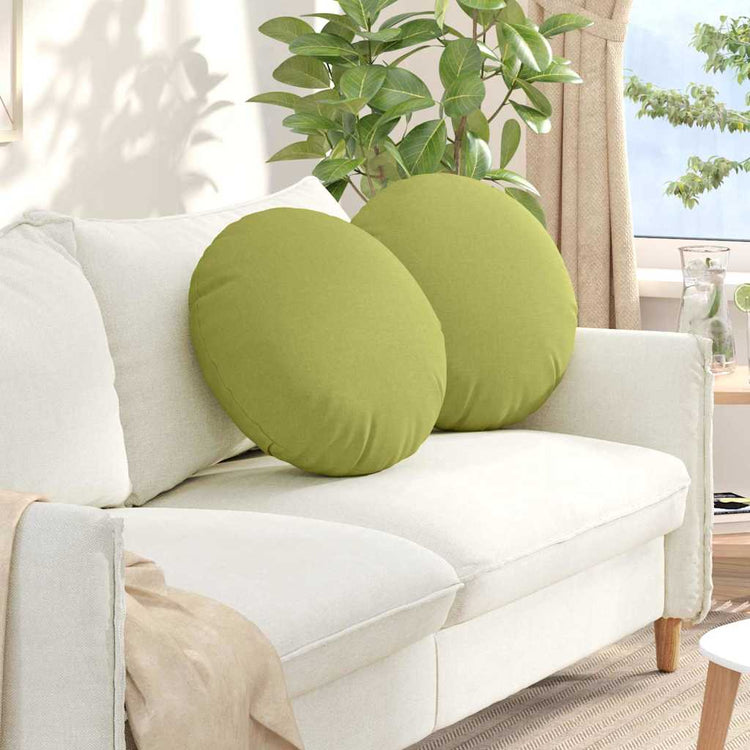 Vidaxx coussins d'assise 2 pcs tissu vert clair ø50 x 19 cm