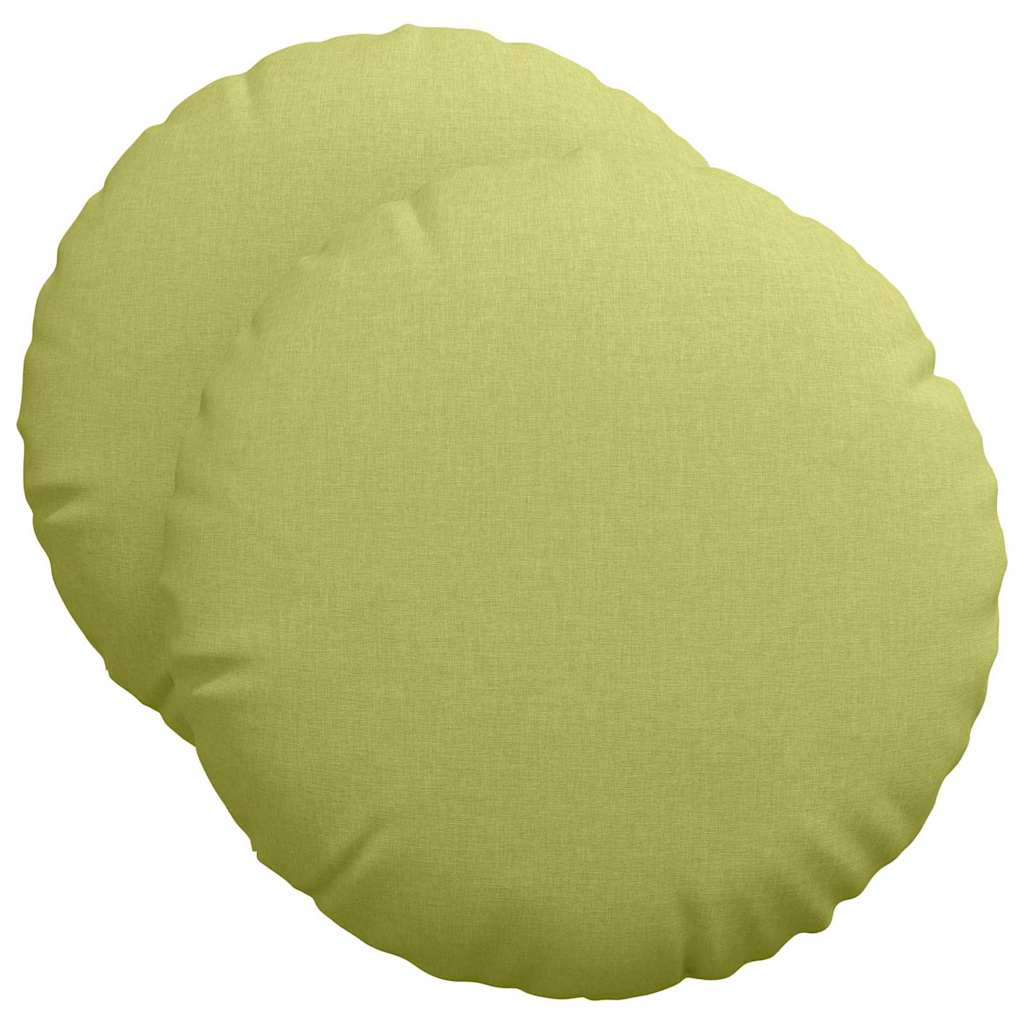 Vidaxx coussins d'assise 2 pcs tissu vert clair ø50 x 19 cm
