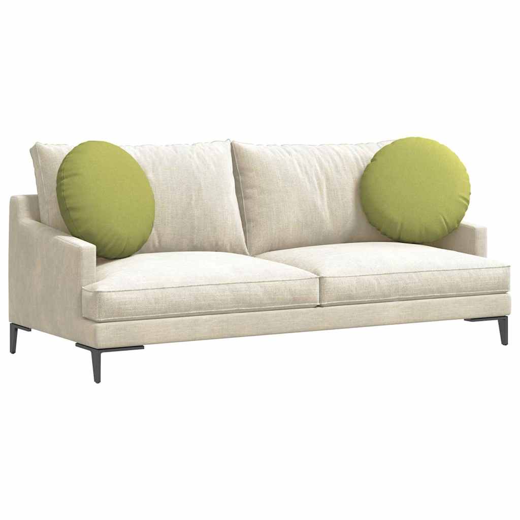 Vidaxx coussins d'assise 2 pcs tissu vert clair ø50 x 19 cm