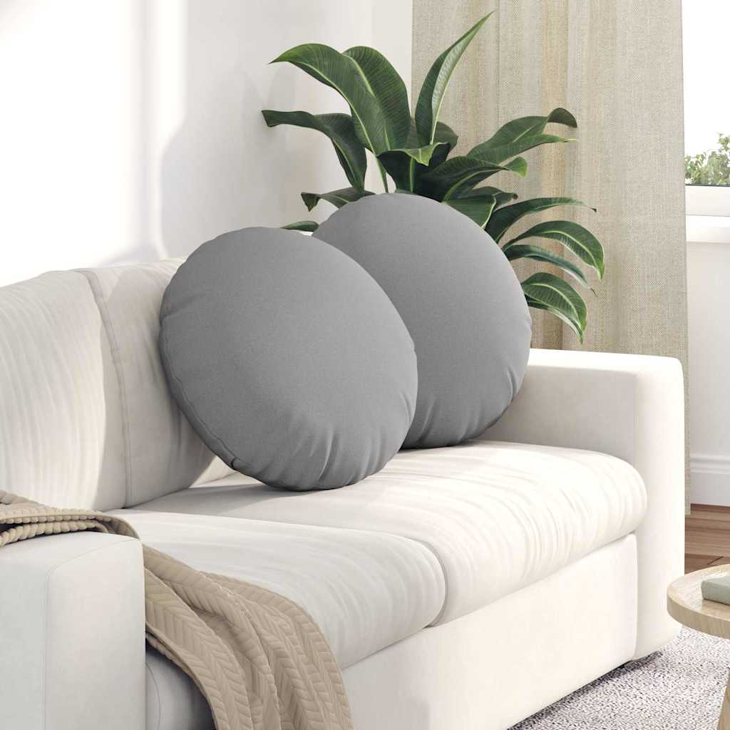Vidaxx coussins d'assise 2 pcs gris nuage ø50 x 19 cm tissu