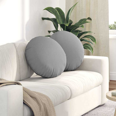 Vidaxx coussins d'assise 2 pcs gris nuage ø50 x 19 cm tissu