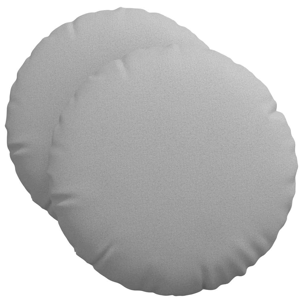 Vidaxx coussins d'assise 2 pcs gris nuage ø50 x 19 cm tissu
