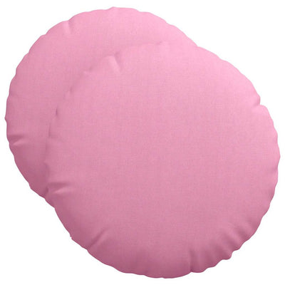 VidaXL coussins de siège 2 pcs rose ø50 x 19 cm tissu