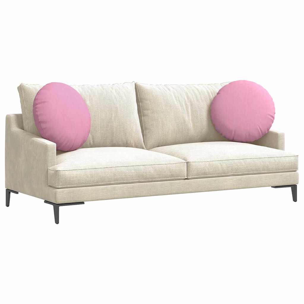 VidaXL coussins de siège 2 pcs rose ø50 x 19 cm tissu
