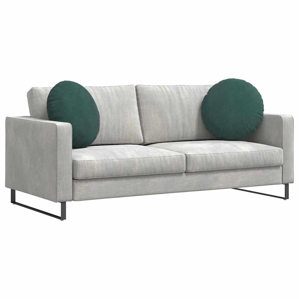 Vidaxx coussins d'assise 2 pièces vert foncé ø 40 x 13 cm velours