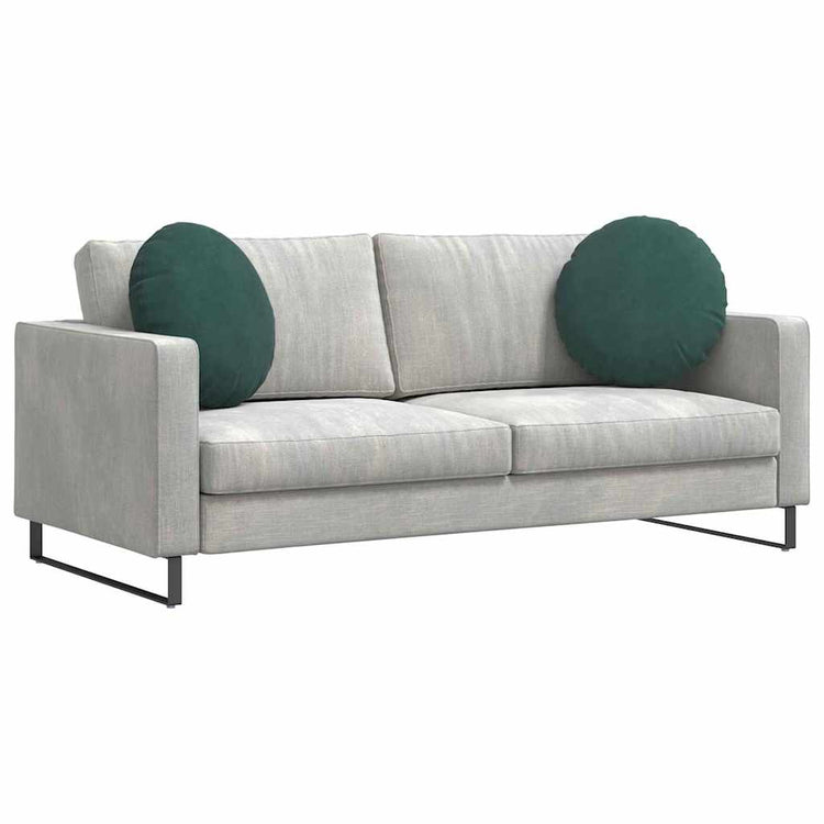 Vidaxx coussins d'assise 2 pièces vert foncé ø 40 x 13 cm velours